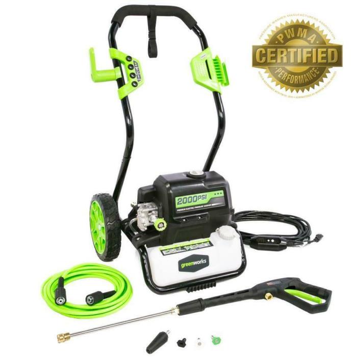 Greenworks 2000 PSI 1.2 GPM Cold Water Electric Pressure Washer FAST SHIPPING!