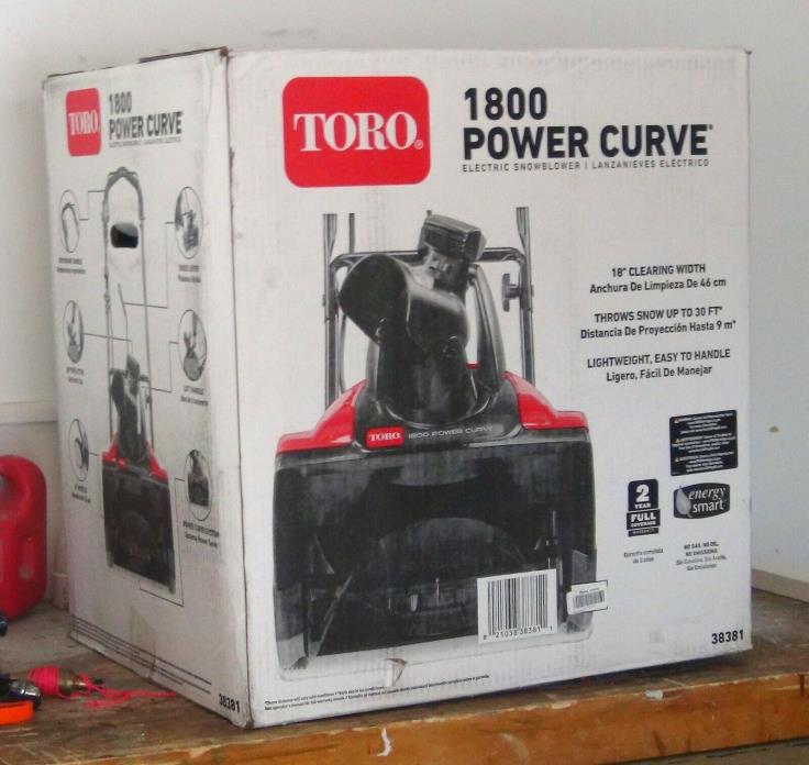 New Toro 1800 Power Curve snow blower