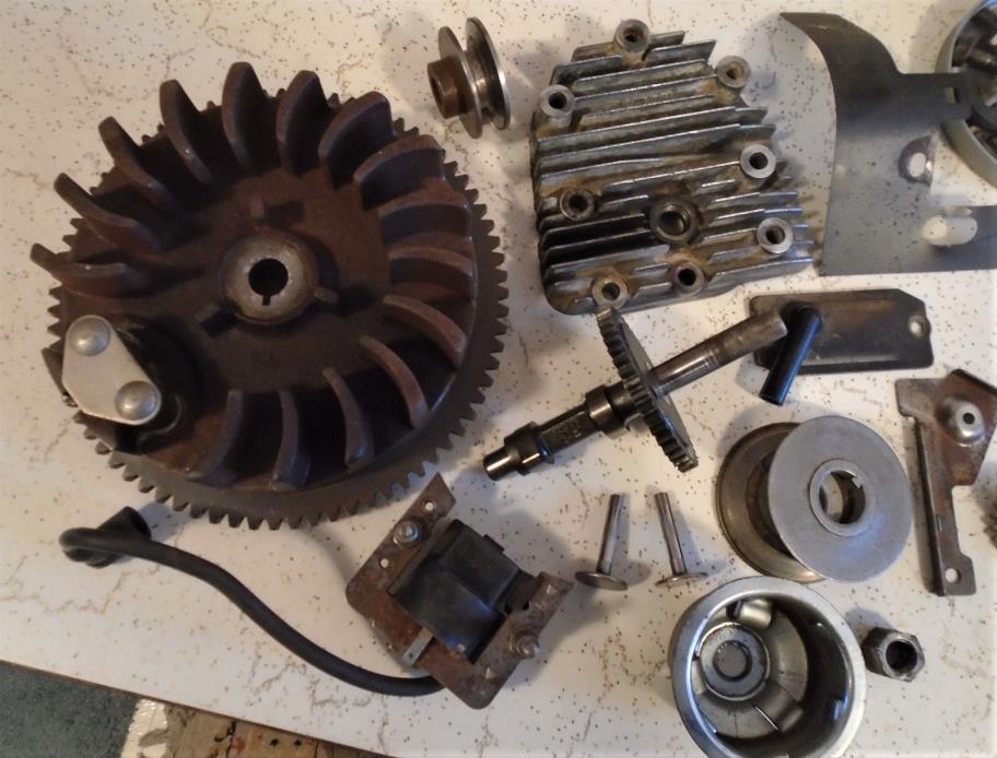 Tecumseh 5hp Engine Parts, Cam, Head, Pulleys, Flywheel, Coil, Cup, Plates +++++