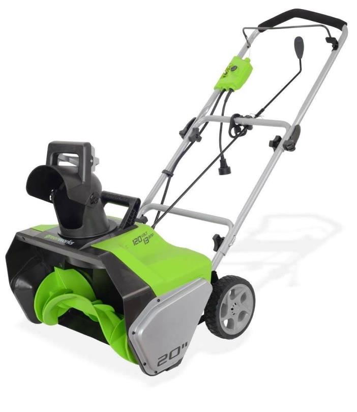 Greenworks 20-Inch 13 Amp Corded Snow Thrower 2600502
