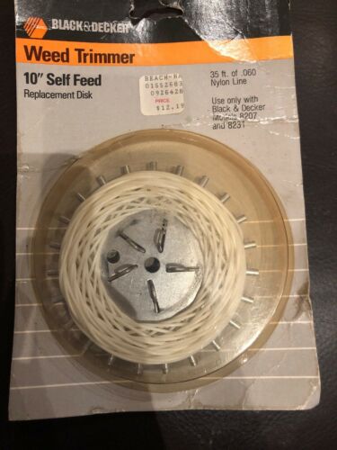 NOS Black & Decker Weed Trimmer Replacement Disc 10” Self Feed 8207 / 8231