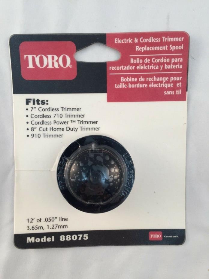 TORO 88075 ELECTRIC & CORDLESS TRIMMER REPLACEMENT SPOOL INCLUDES 12