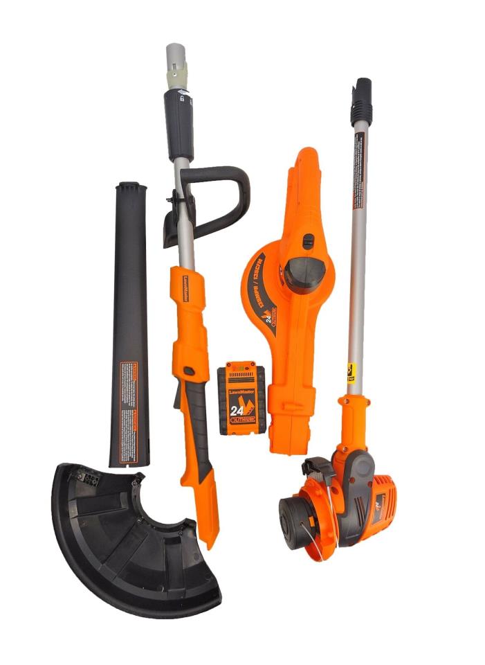 LawnMaster 24V Max Lithium Ion Grass Trimmer and Blower Combo Kit