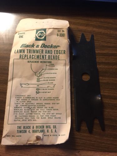 black & Decker lawn trimmer and edger replacement blade U-3301