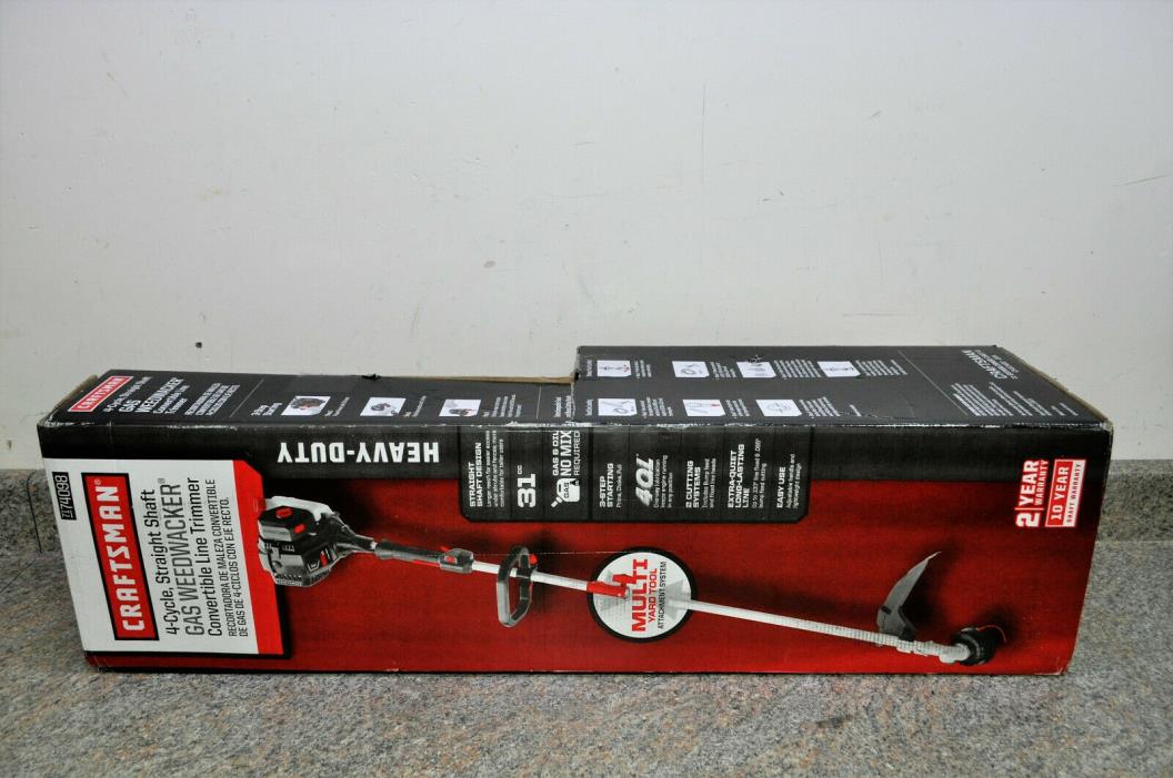 Craftsman 4-Cycle Straight Shaft Convertible Gas Line Trimmer - 7174098. New!!!