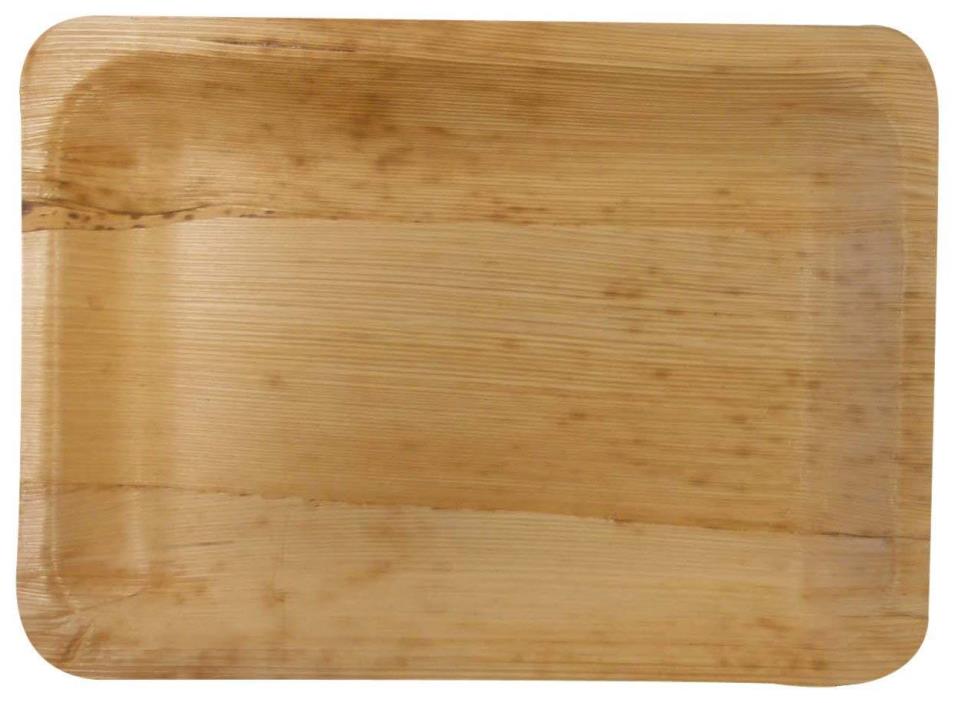 Bamboo Studios 8-Inch by 5-3/4-Inch Rectangle Plate, 8-Pack, Natural