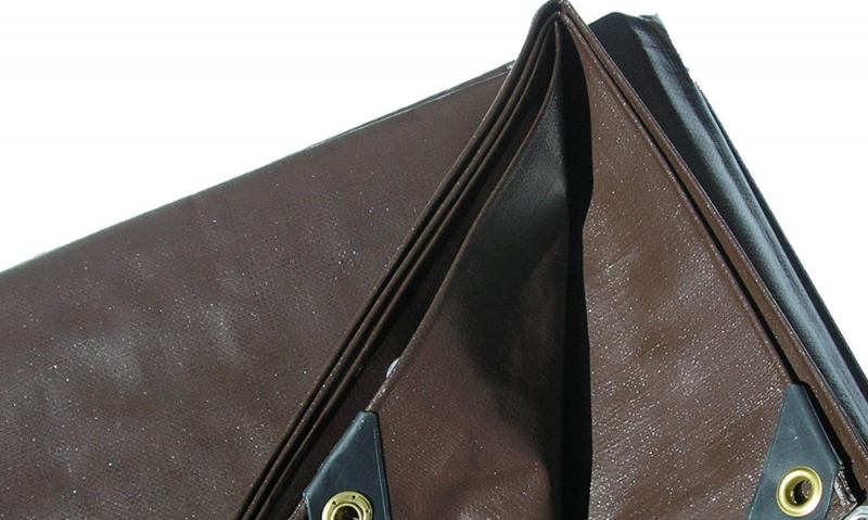 10 Ft. X 10 Ft. Super Heavy Duty 8 Oz. Brown Tarp - 16 Mil Thick
