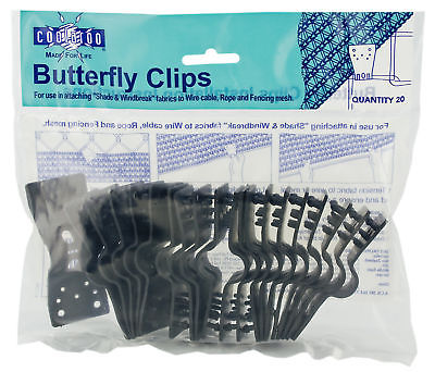 Coolaroo Shade Fabric Butterfly Clips Set of 20