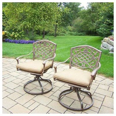 Oakland Living Mississippi Patio Chair with Cushion Set of 2