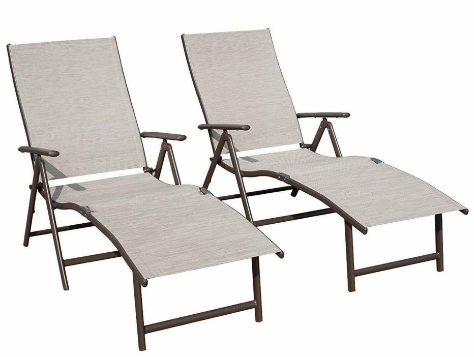 Kozyard Cozy Aluminum Beach Yard Pool Folding Reclining Adjustable Lounge Chair