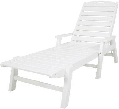 POLYWOOD Patio Chaise Lounge 250 lb. Capacity Stackable Adjustable Backrest
