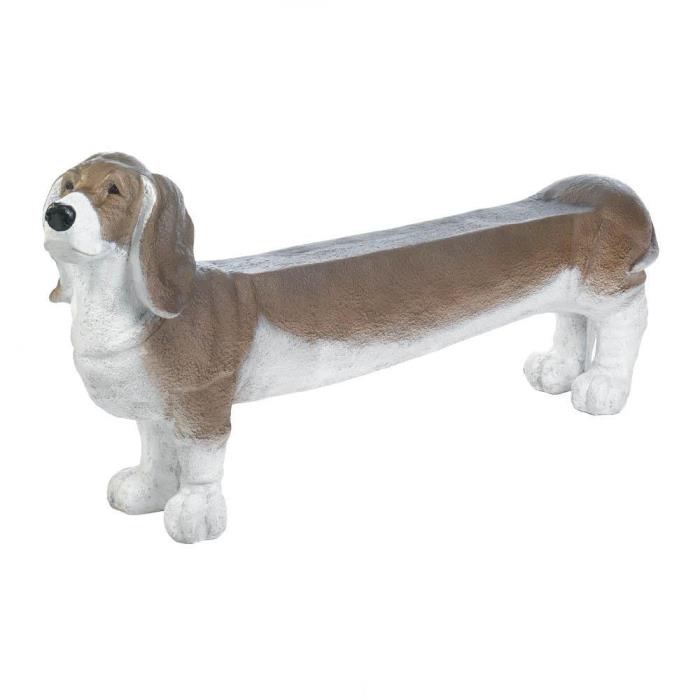 Basset Hound Doggy Bench Porch Patio Deck Lawn Garden Country Home Dog Seat Gitt