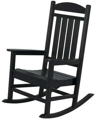 POLYWOOD Patio Rocking Chair 300 lb. Capacity Weather Resistant Plastic Frame