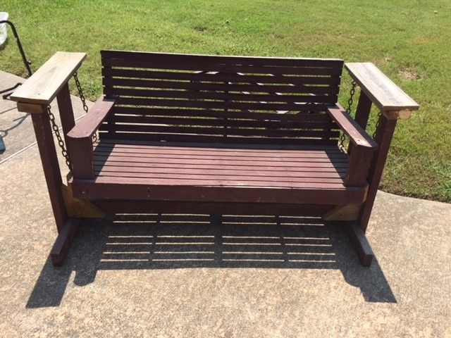 Bench swing outdoor restored in good condition