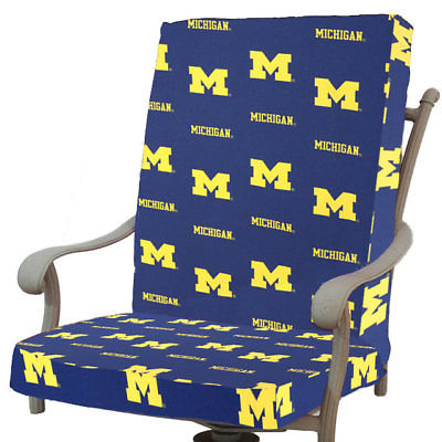 College Covers NCAA Michigan Indoor/Outdoor Dining Chair Cushion