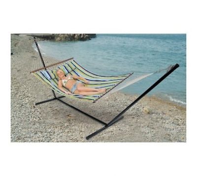 Stansport Antigua Cotton Hammock w/Stand- Double - 78x57in