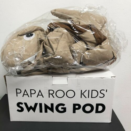 Papa Roo Kids Swing Pod Chair Fabric Nook Dinosaur Indoor