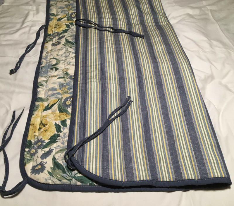Hatteras Qulited Hammock Pad Blue Stripe/Blue Floral Reversable