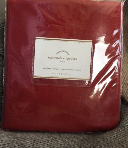 Pottery Barn Saybrook Sectional Corner, Cherry Red Cushion Slipcover, pillow