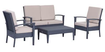 4-Pc Myers Outdoor Set in Titanium and Sand [ID 3754131]