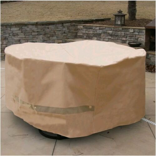 Hearth & Garden SF40245 Deluxe Round Table and Chair Set Cover Taupe