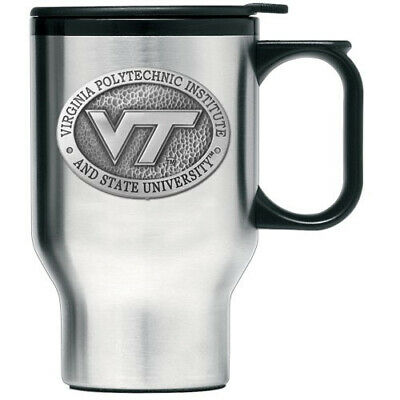 Virginia Tech Hokies Travel Mug TM10195. Heritage Pewter. Delivery is Free
