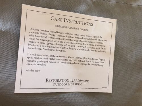 RESTORATION HARDWARE COSTA ARMLESS COUNTER CHAIR COVER