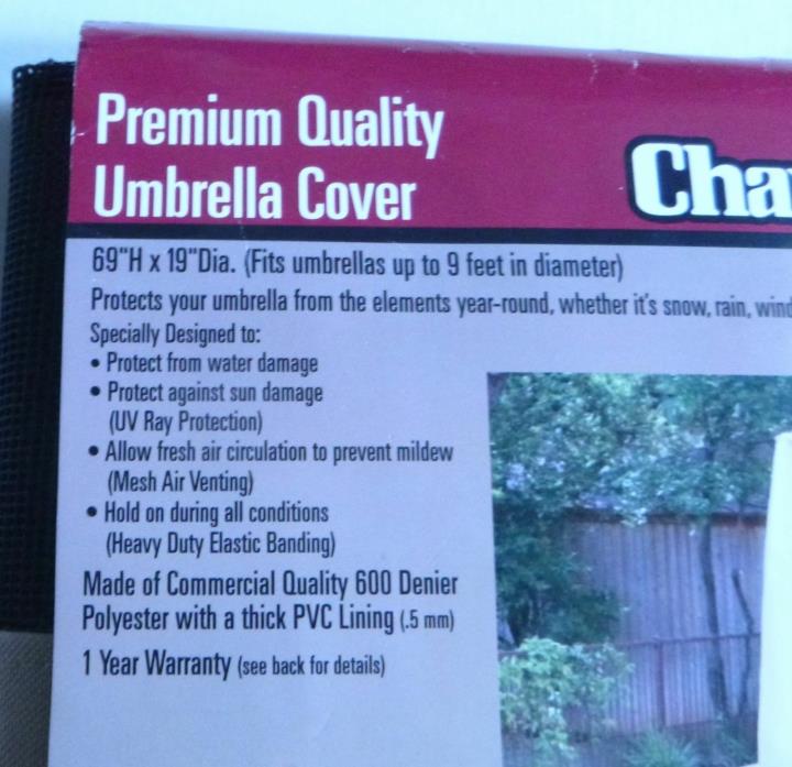Char-Broil Premium Quality Umbrella Cover - Khaki - New in Original Package
