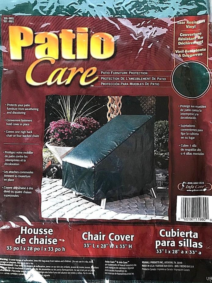 Patio Care Patio Furniture Protection CHAIR COVER Tear Resistant