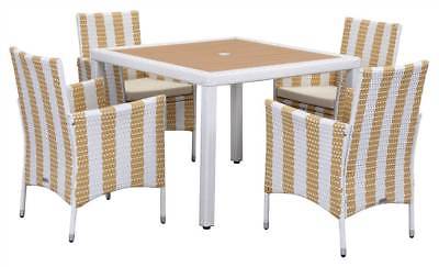 5-Pc Frazier Outdoor Set in Gold and White [ID 3754144]