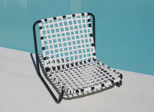 Vintage Brown Jordan Patio Low Lounge Sand Chair Refinished Lido Line