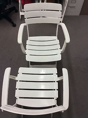 Kettler 2 Venezia Arm Chairs, 2 Venezia Side Chairs, Resin White Folding Chairs