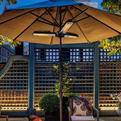 ART TO REAL Electric Patio Parasol Umbrella Heater Folding Outdoor Electric I...