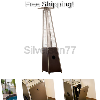 AZ Patio Heaters Patio Heater, Quartz Glass Tube in Hammered Bronze Heater Only