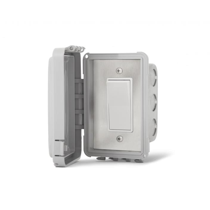 Infratech Single On/Off Flush Mount Switch With Gang Box And Weatherproof Cover