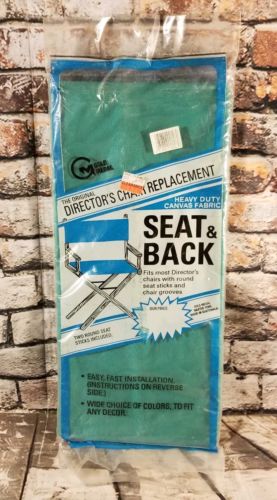 Blue - Gold Medal Director's Chair Replacement Heavy Duty Canvas Seat & Back