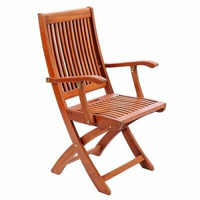 ACHLA Designs Hardwood Folding Chair with Arms - OFC-02