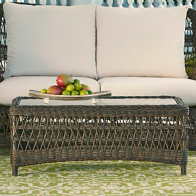 Bay Isle Home Elyse Wicker Coffee Table