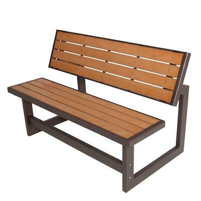 Lifetime Convertible Patio Bench or Table Slat Design Powder Coated Steel Frame
