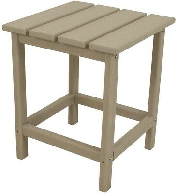 POLYWOOD Long Island 18 in. Sand Patio Side Table