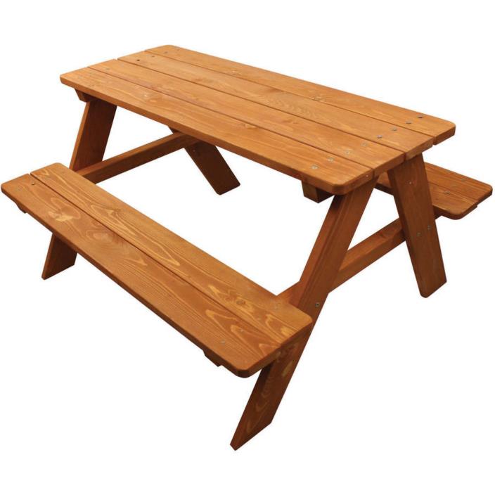Homeware Kids Wooden Picnic Table Four Seat Chair Weather Proof  Indoor/Outdoor