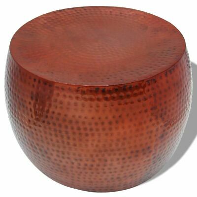 vidaXL Aluminum w/ Copper Finish Round Coffee Side Accent End Table Living Room