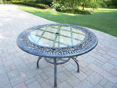 Round Patio Dining Table in Antique Pewter Finish [ID 3684077]