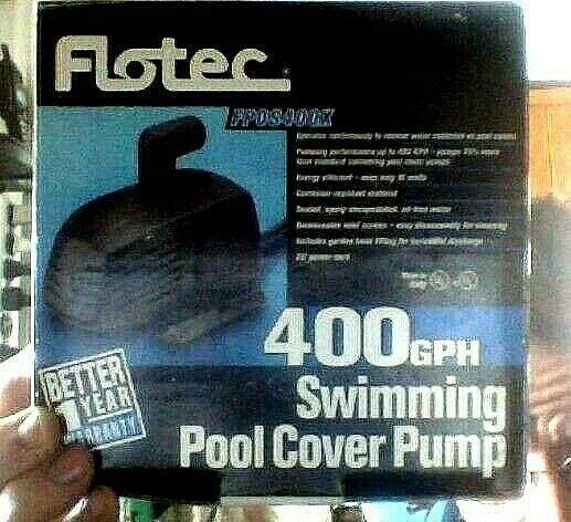 FLOTEC SUBMERIBLE POOL COVER PUMP FP0S400X 400  GPH NIB UNUSED IN BOX 1514 L /H