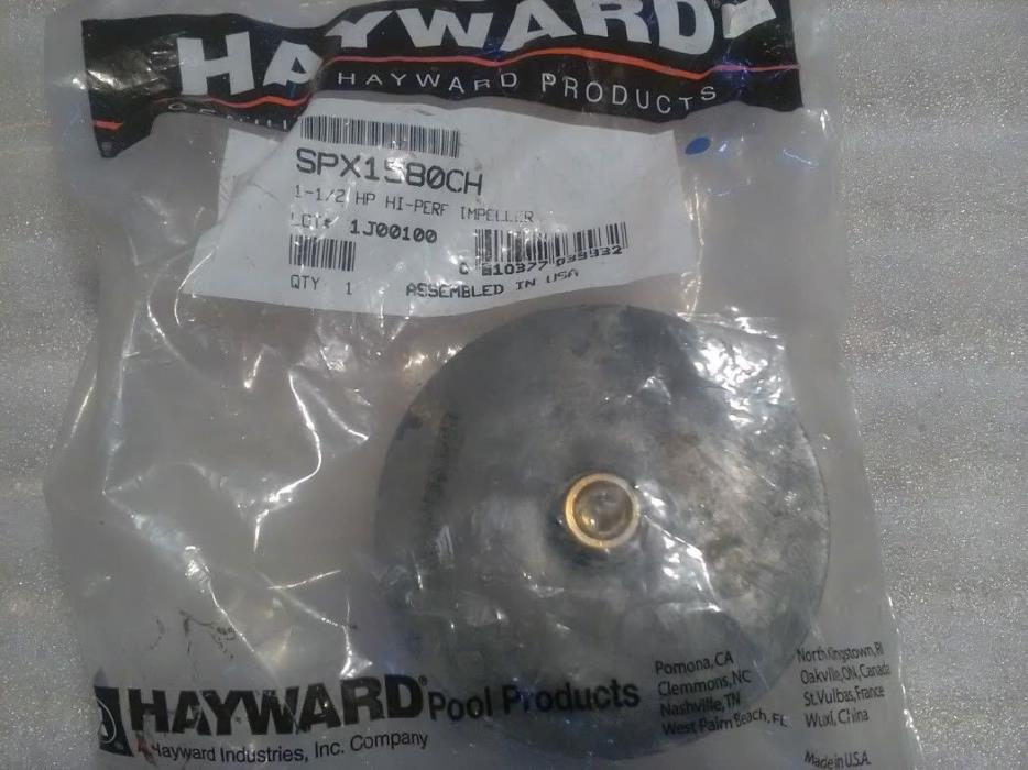 Genuine Hayward SPX1580CH 1-1/2 HP High Performance Impeller - NEW