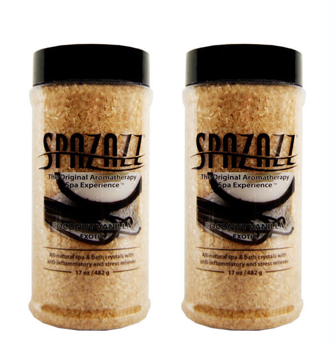 Spazazz Aromatherapy Spa and Bath Crystals - Coconut Vanilla 17oz (2 Pack)