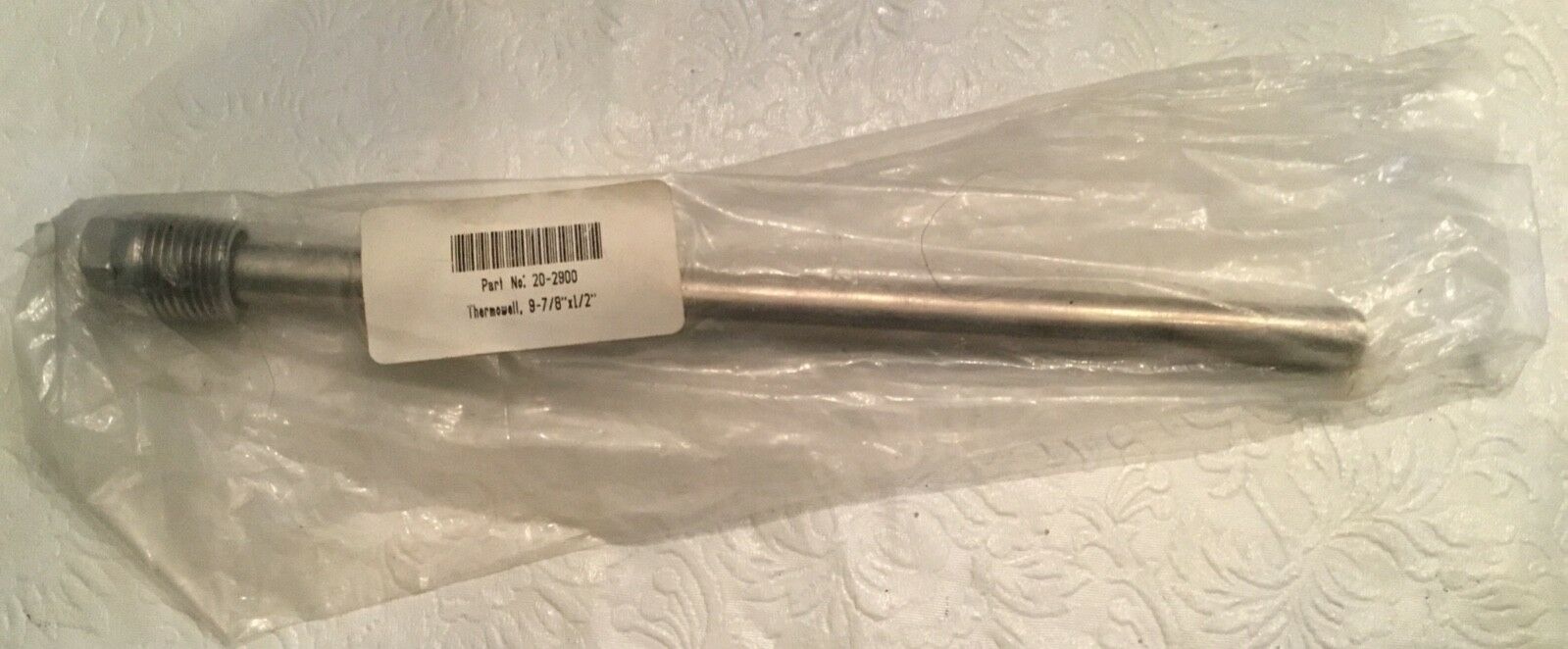 STAINLESS STEEL THERMOWELL, 1/2 INCH BULB, 9 7/8 INCH LONG Spa Jacuzzi
