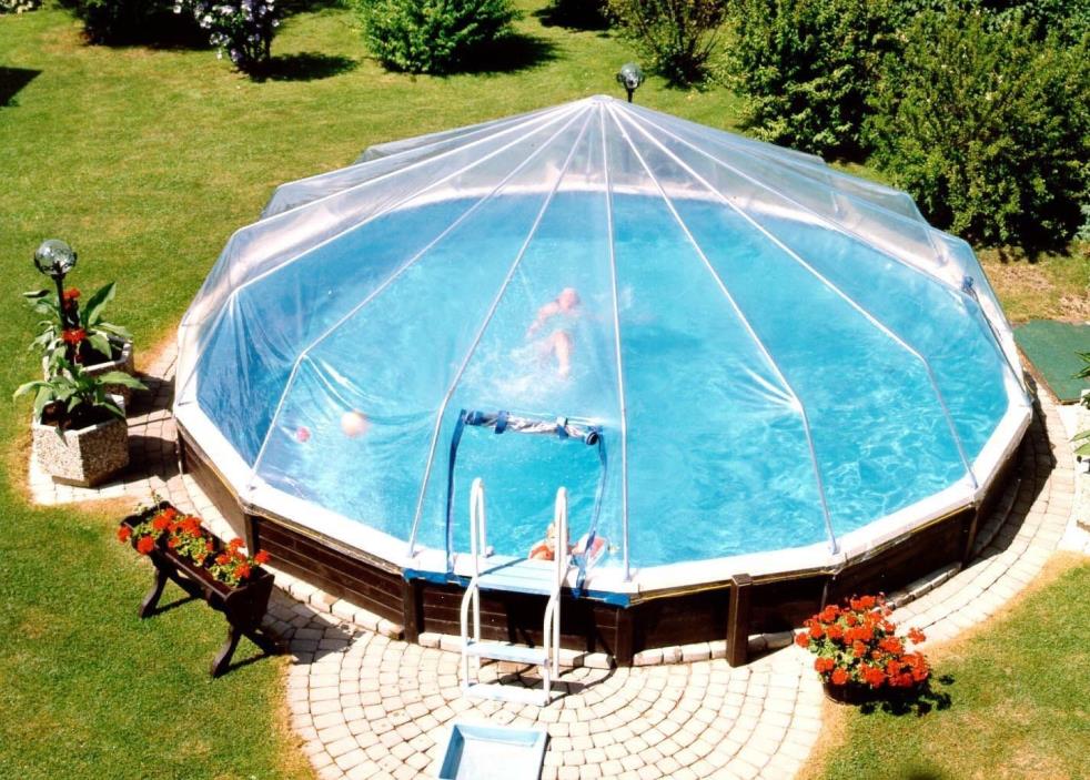 18' ROUND ABOVE GROUND SWIMMING POOL SOLAR SUN DOME COVER 14 PANEL SUNDOME