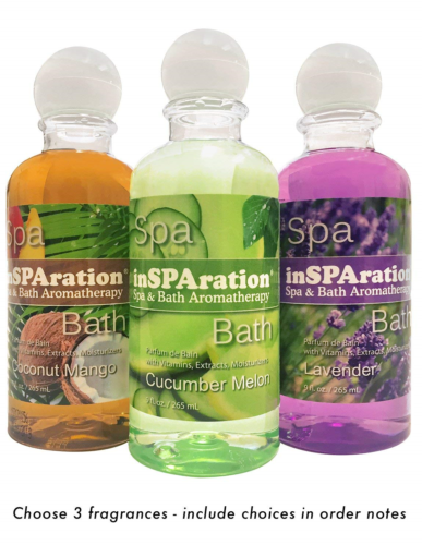 3-Pack InSPAration - Spa, Hot Tub, Bath Liquid Aromatherapy Fragrances 9 oz - BE