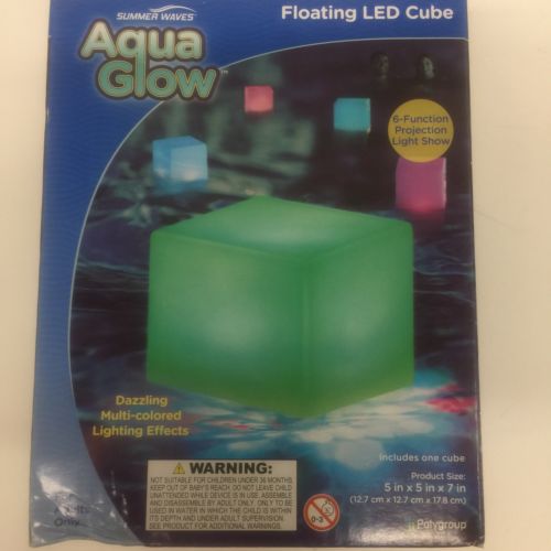 Floating Light Summer Waves Aqua Glow Pool LED Cube Multi Colored Lighting